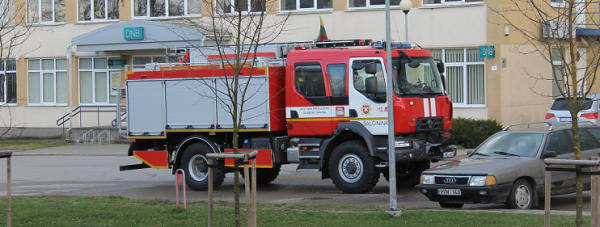 Gyventojai susitiko su ugniagesiais