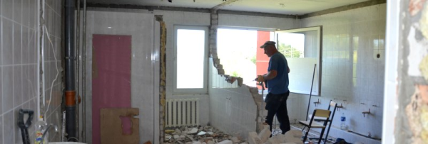 Šalčininkų Jano Sniadeckio gimnazijos bendrabutyje vyksta remonto darbai
